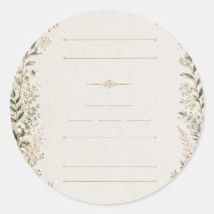 Adesivo Convite de Casamento Floral Luxuoso