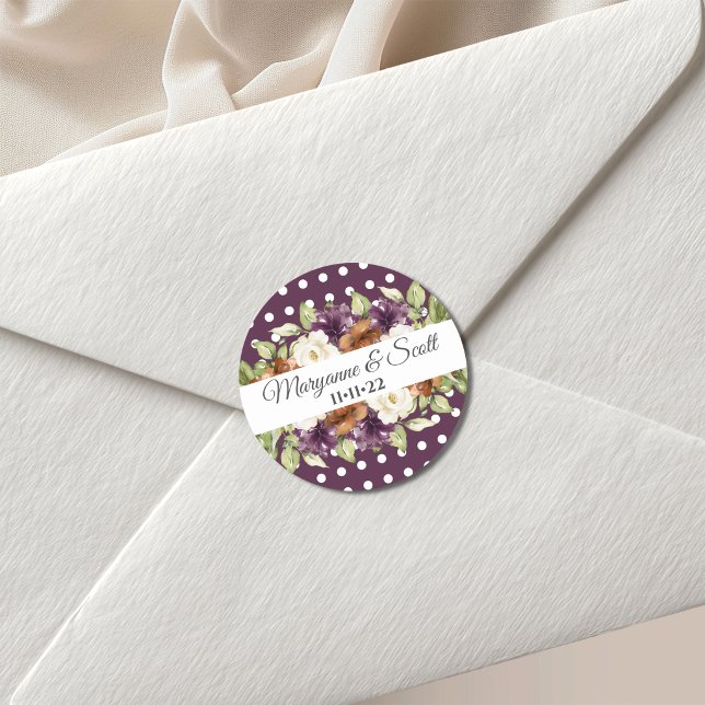 Adesivo Convite de Casamento Floral Rustic Chic para Outon (Criador carregado)