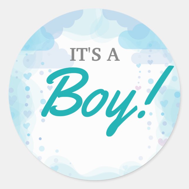 Adesivo Convite de Chá de Bebê de Elefante, Chá de Bebê Me (Frente)