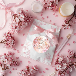Adesivo Convite de Chá de Noiva Delight Cherry Blossom