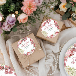 Adesivo Convite de Chá de Noiva Jardim de Flores