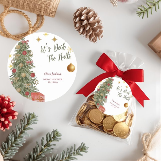 Adesivo Convite de Chuvada de Presentes de Noiva de Invern (Criador carregado)