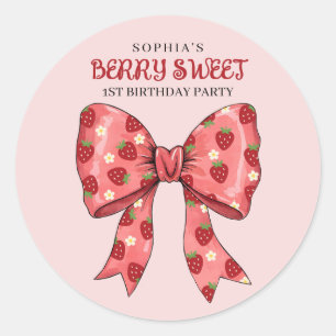 Adesivo Convite de festas Berry Sweet