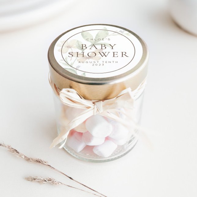 Adesivo Convite Floral Rústico Botânico Selvagem & Favor (Fun and fully customizable favor stickers for your baby shower!)