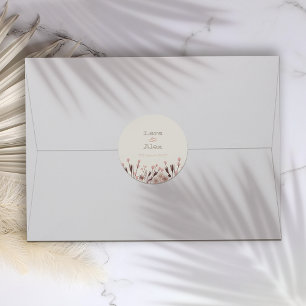 Adesivo Convite para Casamento Boho Wildflower