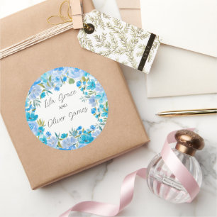 Adesivo Convite para Casamento Elegante de Flores Selvagen