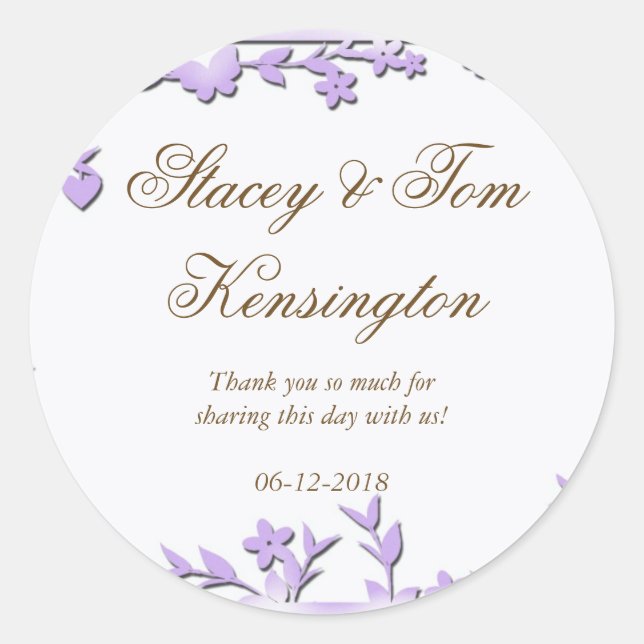 Adesivo Convite Para Casamento Papel Picado - Doves Adoráv (Frente)