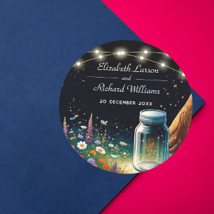 Adesivo Convite para Casamento Russo de Firefly Elegante