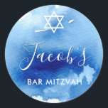 Adesivo Convite para cores vivas azuis bar MITZVAH<br><div class="desc">por kat massard >> WWW.SIMPLYSWEETPAPERIE.COM <<<</div>