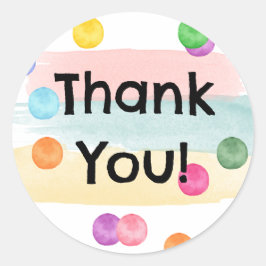 Adesivo Convite para Festa de aniversário de bolinhas