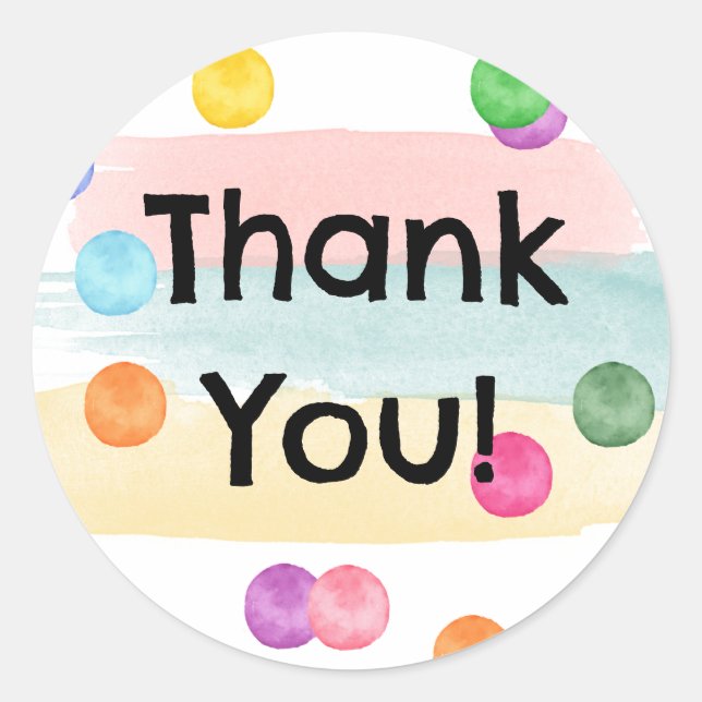 Adesivo Convite para Festa de aniversário de bolinhas (Frente)