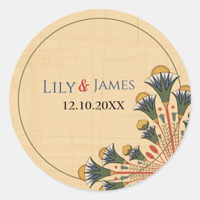 Adesivo Convite para o casamento Patrimônio faraônico em p (Frente)