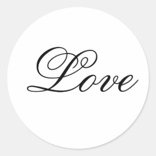 Adesivo Convite Seal_Black de Love_Wedding e branco