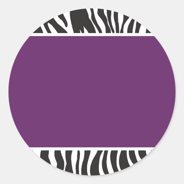 Adesivo Convite Zebra Roxo (Frente)