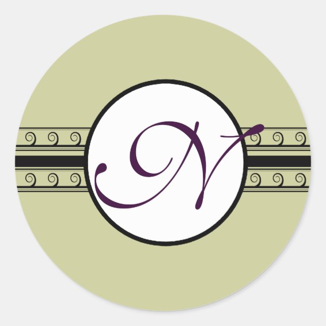 Adesivo Convites de Casamento e Presentes Monogramados (Frente)