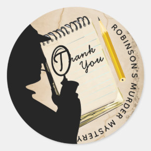 Adesivo Convites de festas Misteriosos de Assassinato de V