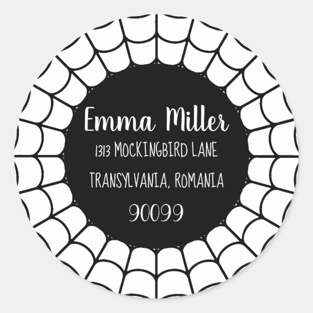 Adesivo Convites de festas Web Spider (Frente)