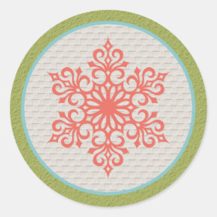 Adesivo Convites de Natal Snowflake Selos de Envelope