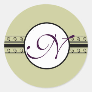 Adesivo Convites e presentes para Casamento Monograma