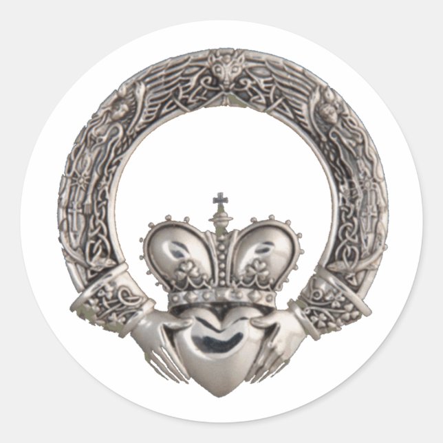 Adesivo Convites para Casamento Claddagh Envelope Selos (Frente)