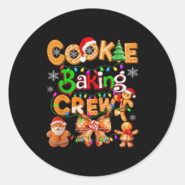 Adesivo Cookie Baking Crew Cooking Coquette Bow Xmas Ginge (Frente)