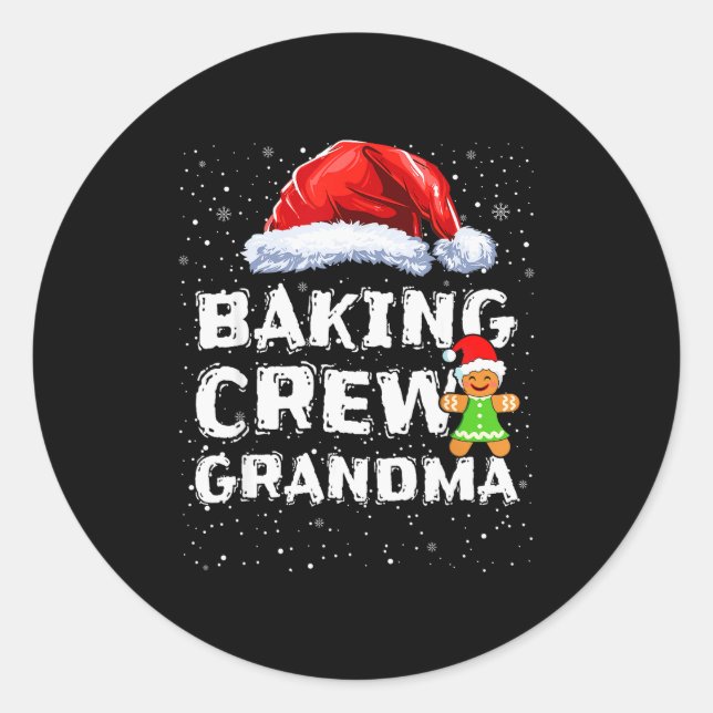 Adesivo Cookie Baking Crew Shirt Grandma Matching Christma (Frente)