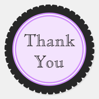 Adesivo Cookie Cut Black Purple Obrigado Stickers