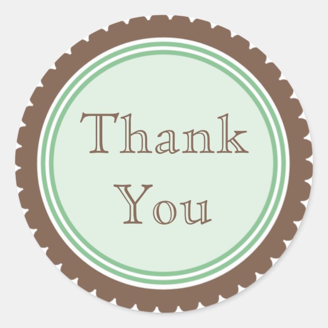 Adesivo Cookie Cut Chocolate Mint Obrigado Stickers (Frente)