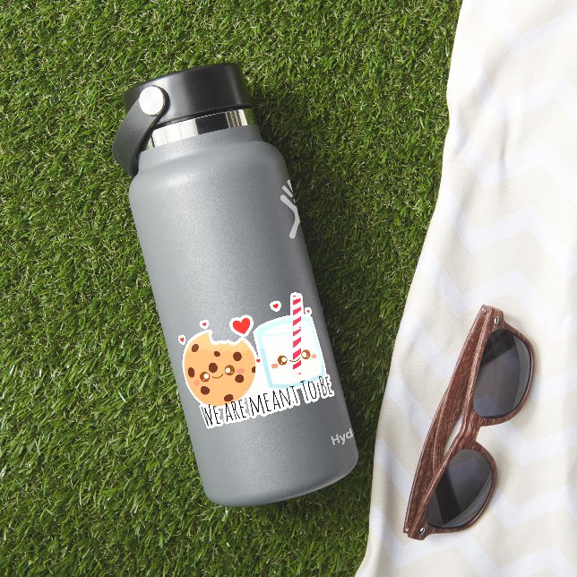 Adesivo Cookie De Chip De Chocolate Cortado E Vidro De Lei (HydroFlask Insitu)