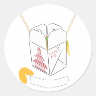 Adesivo Cookie Fortune Personalizável com Caixa de Saída