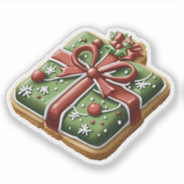 Adesivo Cookie presente de Natal