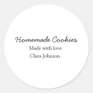 Adesivo Cookiers caseiros adicione seu nome de texto jogan