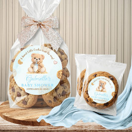 Adesivo Cookies and Milk Baby Shower - Teddy Baby Shower