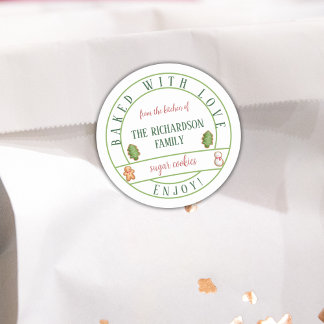 Adesivo Cookies Aquarelas de Natal Com Amor