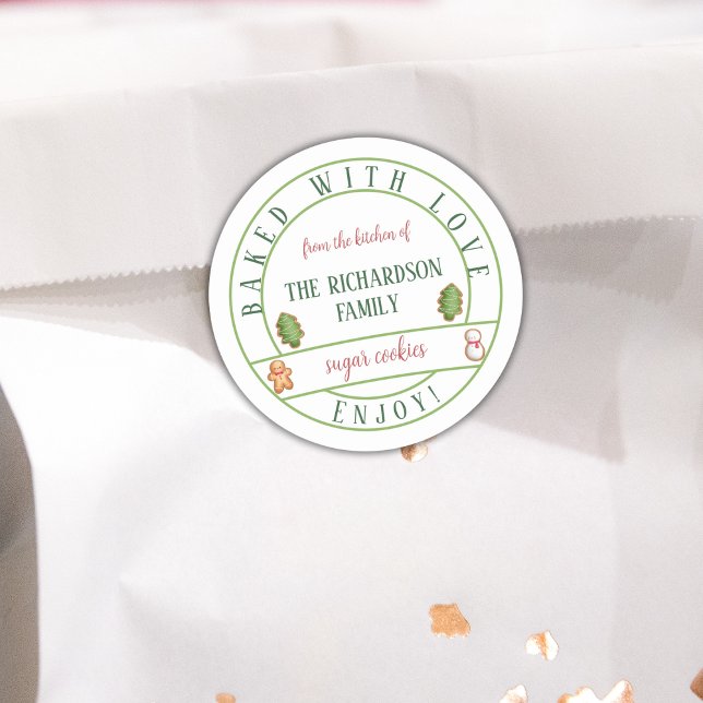 Adesivo Cookies Aquarelas de Natal Com Amor (Criador carregado)