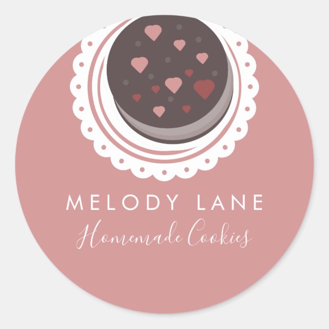 Adesivo Cookies caseiros de padaria Biscoitos Dolly Draly (Frente)