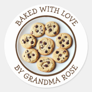Adesivo Cookies Chip De Chocolate Com Amor