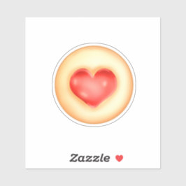 Adesivo Cookies Clássicos do Coração de Morango