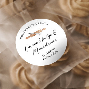 Adesivo Cookies de Cupcakes de pastelaria de Whisk com Aqu