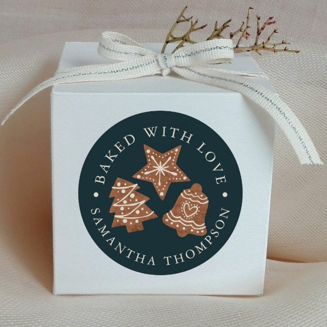 Adesivo Cookies de Natal cozidos com amor (Criador carregado)