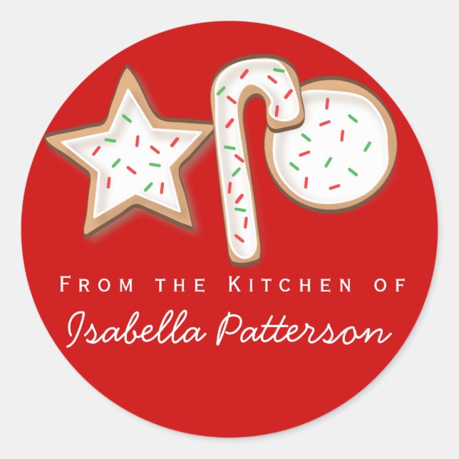 Adesivo Cookies de Natal do Sticker Red (Frente)