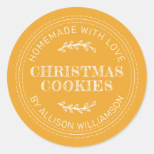 Cookies de Natal Rustic Homemade Mellow Amarelo