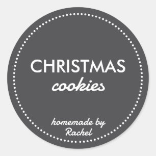 Adesivo Cookies de Natal simples e pretos