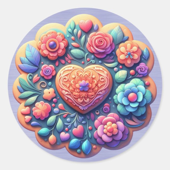 Adesivo Cookies decorados como flores (Frente)