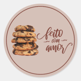 Adesivo Cookies feitos com amor, feito com amor