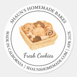 Adesivo Cookies frescos cozinhando rótulo moderno