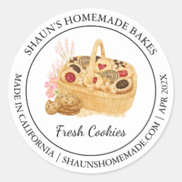 Adesivo Cookies frescos cozinhando rótulo moderno
