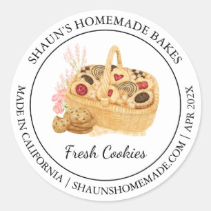 Adesivo Cookies frescos cozinhando rótulo moderno
