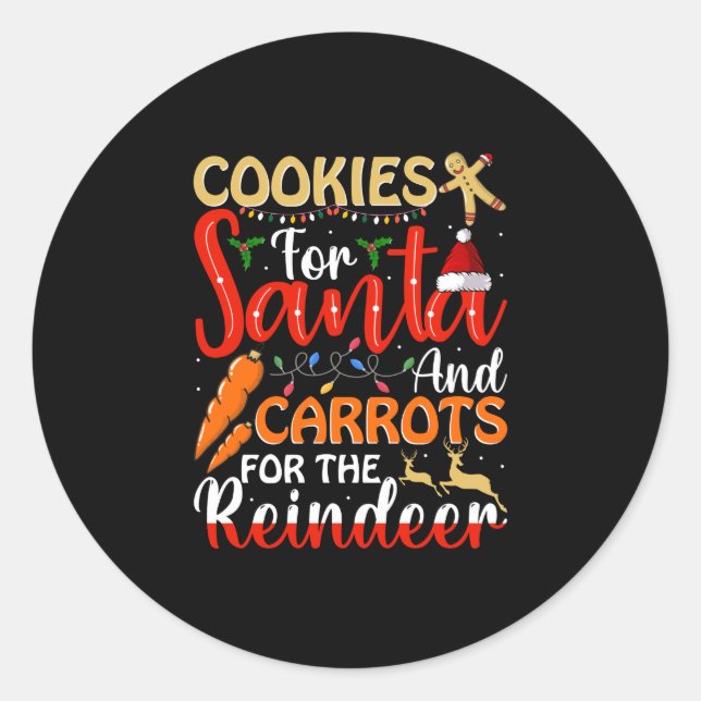 Adesivo Cookies Para Papais noeis E Carrots Para Rebelde (Frente)