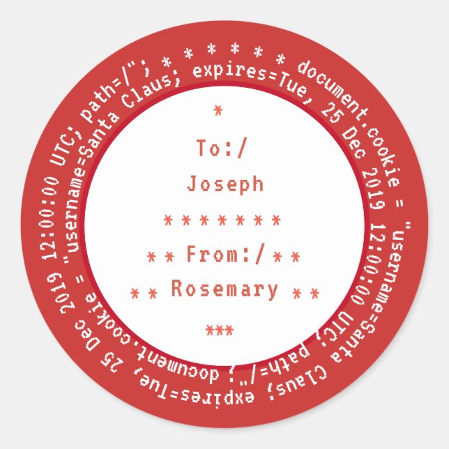 Adesivo Cookies Personalizados de e para Navegador para Pa (Frente)